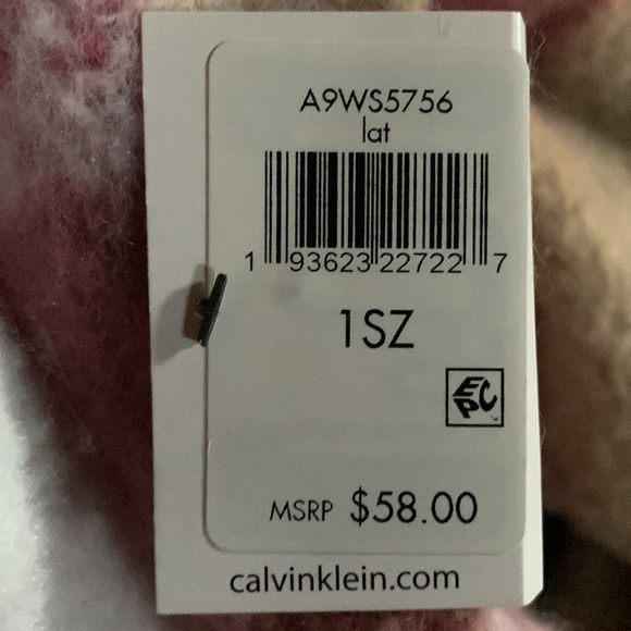 Calvin Klein Striped Pink and Cream Scarf-NWT - Picture 4 of 6